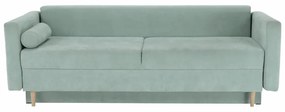 Canapea extensibilă, verde mentă textil Queens, AURELIA