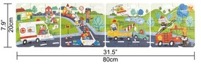 Puzzle pentru copii Vehicule de salvare (4 in 1) si joc storytelling
