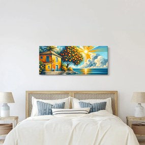 Tablou - Casă cu portocale I. (120x50 cm)