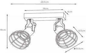 Spot Lucide 08927/02/66 POLA 2xE27/60W/230V roz
