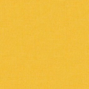 Taburet, galben mustar, 60x60x39 cm, textil si piele eco galben mustar
