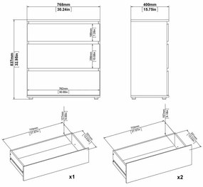 Comodă în culoare naturală joasă cu aspect de lemn de stejar 77x84 cm Nova – Tvilum