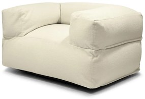 Fotoliu bean bag crem cu tapițerie din țesătură bouclé MooG – SLOWDOWN