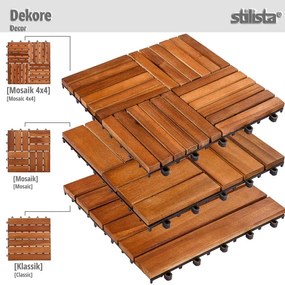 Plăci din lemn STILISTA, clasică, salcâm, 1 m²