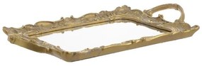 Tava din rasina cu oglinda Antique Golden 39 x 25 x 3 cm