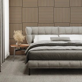 SET 4x panou acustic mural BATH DELUXE 54-060-08-86-12 DANVIKEN 60x60 cm stejar