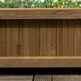 Outsunny Jardinieră cu spalier recipient pentru flori jardinieră pe picior 64 x 28 x 75 cm inserturi de irigare lemn masiv | Aosom Romania