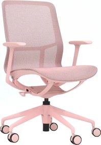 Emily Pink Ergo F5-G02 – Scaun ergonomic premium, Mesh respirabil 4D, înclinare cu blocare, înălțime reglabila, cadru din nylon, bază din aluminiu, Roz