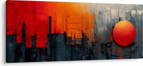 Tablou - Pictura abstractă a orașului (120x50 cm)