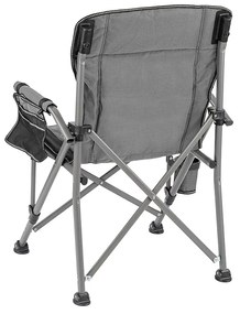 Leziter Comfort Plus scaun de pescuit cu braț și suport pentru pahare gri