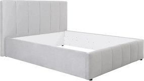 Cadru pat LONES 160x200, stofa catifelata gri deschis - Bluvel 03