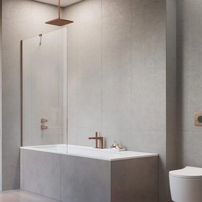 Paravan de cada Radaway Modo New PNJ II cupru periat-transparent 100x150 cm sticla 8 mm