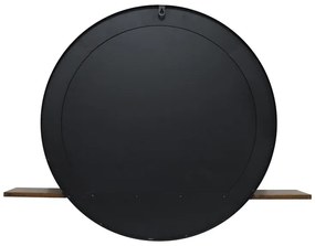 Oglinda cu raft Salmin, Pako World, Negru, 80x10x60 cm