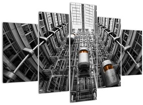 Tablou cu lift în clădire (150x105 cm)