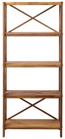 Etajeră în culoare naturală din lemn de stejar 70x161 cm X-Shelf – Unique Furniture