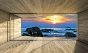 Fototapet - Casa modernă la mare (152,5x104 cm)