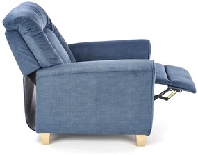 Fotoliu recliner Bard stofa bleumarin H102 cm