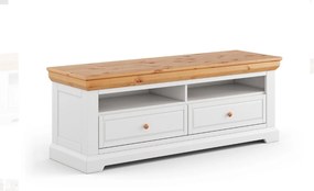 Comodă TV lemn masiv Iris, 155,2 × 47,6 × 57,7 cm