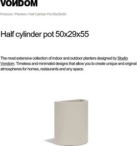 Set de 2 Ghivece plante design decorativ exterior/interior Half cylinder pot 50x29x55cm