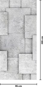 Fototapet pentru ușă - Abstract dale de beton (95x205cm)