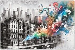 Tablou - Viața industrială (90x60 cm)