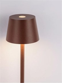 Veioza/Lampa de masa LED portabila exterior IP54 DECK maro