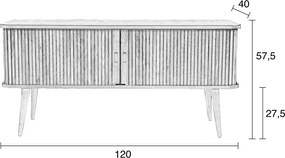Comodă cu uși glisante Zuiver Barbier, maro