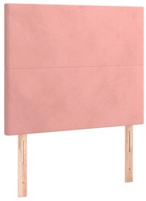 Tablii de pat, 2 buc, roz, 100x5x78 88 cm, catifea 2, Roz, 100 x 5 x 118 128 cm
