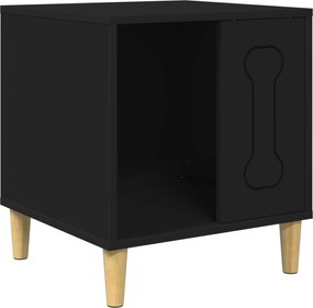 vidaXL Casă pentru câini Negru 44 x 42 x 49 cm Lemn compozit