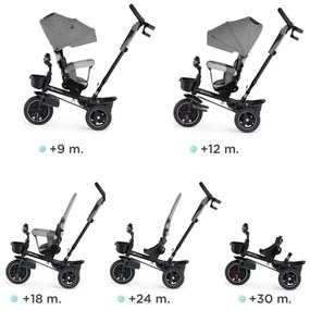 KINDERKRAFT select - Tricicletă 5în1 SPINSTEP pentru copii, gri