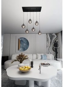 Lustră pe cablu COSMO 6xE14/10W/230V negru/gri