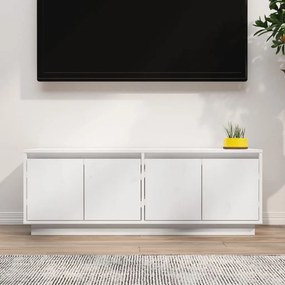 vidaXL Comodă TV, alb, 110x34x40 cm, lemn masiv de pin