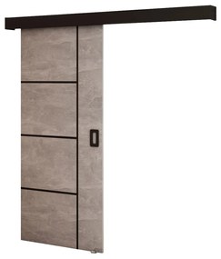 Uși culisante 90 cm Bethany IV (beton + negru mat). 1043493