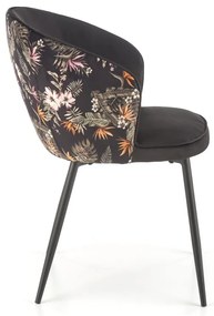 Scaun K506 negru/floral