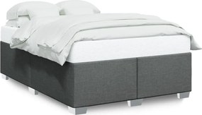 vidaXL Cadru de pat fără saltea, gri închis, 160x200 cm, textil