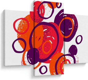 Tablou - Motiv cercuri în culori calde (90x60 cm)