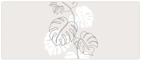 Tablou - Linia de artă monstera N⁰3 (120x50 cm)