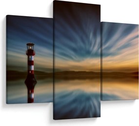 Tablou cu farul în mare (90x60 cm)