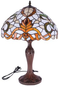 Lampa de masa Tiffany Geometry h 62 cm, abajur 40 cm