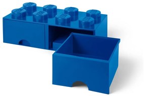 Cutie depozitare cu 2 compartimente LEGO®, albastru