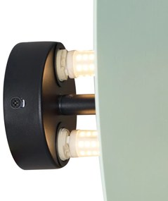 Lampă de perete de design verde organic 32cm 2 lumini - Pulley