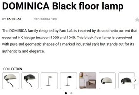 Lampadar/Lampa de podea metal stil industrial DOMINICA negru