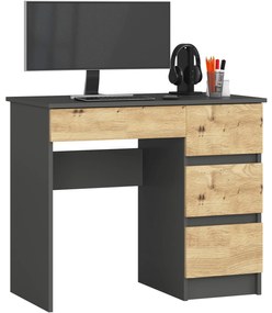 Masă PC Alineadas (grafit + stejar artisan). 1117084