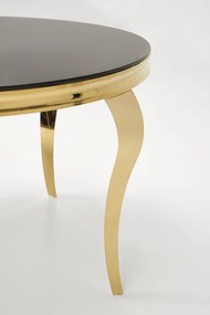 Masa rotunda Reginald 2 negru/auriu ø120 cm