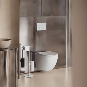 Set vas WC suspendat Omnires Ottawa Rimless Silent Power alb mat cu capac softclose