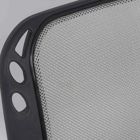 Scaun conferință gri HRC 600 din mesh respirabil cu cadru metalic stivuibil