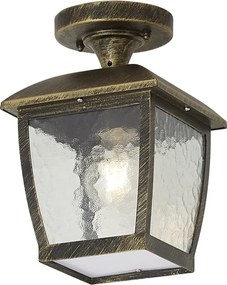 Plafonieră clasică auriu antic IP44 - Leuven