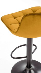 Scaun de bar H95 velvet mustariu