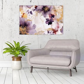 Tablou - Acuarelă flori (90x60 cm)