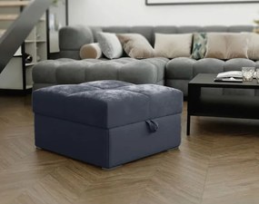 Taburet ZENOVA culoare gri inchis cu spatiu de depozitare 65x65 cm